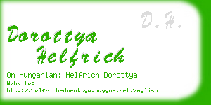 dorottya helfrich business card